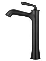 Смеситель для раковины высокий WONZON & WOGHAND STEAM, Черный матовый (WW-88239008-MB) - Gidratop.ru изображение