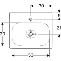 Раковина Geberit Citterio 500.544.01.1, 60 х 50 см, белая - Gidratop.ru изображение