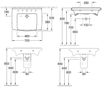Раковина Villeroy&Boch Lifetime 5174, 70 х 53,5 см - Gidratop.ru изображение