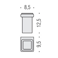 Colombo Lulu Стакан подвесной, цвет: хром/матовое стекло - Gidratop.ru изображение