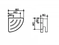 Полка Keuco Industrie 14, 41457 010000, угловая - Gidratop.ru изображение