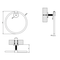 Gessi Ingranaggio полотенцедержатель-кольцо, цвет Black Metal Brushed PVD - Gidratop.ru изображение