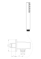 ANCONA Ручной душ со штуцером с держателем, хром ANCONA-DFS-CRM - Gidratop.ru изображение