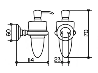 Дозатор для жидкого мыла Keuco Astor, хром, 02152019000 - Gidratop.ru изображение