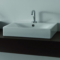 Раковина 50х45 см, 1 отв., подвесная/накладная, цвет: белый - Gidratop.ru изображение