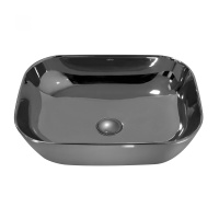 Раковина накладная ABBER Rechteck AC2200GS серебро - Gidratop.ru изображение