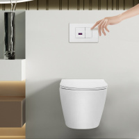 Кнопка смыва сенсорная ABBER AC0122SMW белая матовая - Gidratop.ru изображение