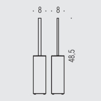 Colombo Look Туалетный ерш напольный, цвет: чёрный матовый - Gidratop.ru изображение