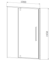 Душевая дверь Slim-N VDP-4SN100CL, хром, стекло прозрачное - Gidratop.ru изображение