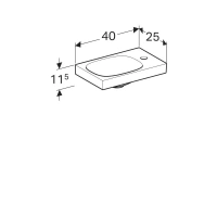 Раковина Geberit Acanto 500.635.01.2, 40 х 25 см, белая - Gidratop.ru изображение