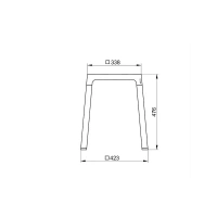 Табурет Keuco Axess 35082010037, цвет хром/черный - Gidratop.ru изображение