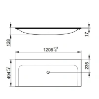 Раковина Keuco Plan 32980311200, 120 см, цвет белый - Gidratop.ru изображение