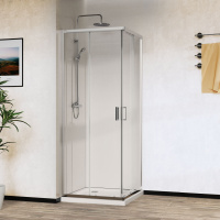 Душевой уголок City VSS-5CT800CL, 800*800, хром, стекло прозрачное - Gidratop.ru изображение