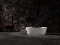 Ванна Solid Surface Vincea VBT-6S03MW, 1700*800*630, белый мат., слив-перелив в комплекте - Gidratop.ru изображение