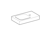 Раковина Geberit iCon 53 х 31 см, с крылом, без перелива, отверстие под смеситель на крыле, белая - Gidratop.ru изображение