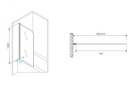 Шторка на ванну ABBER Ewiges Wasser AG52080B - Gidratop.ru изображение