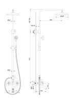 Душевая система WONZON & WOGHAND RETRO, Глянцевое золото (WW-88739020-PG) - Gidratop.ru изображение