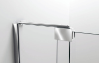 Душевая дверь Extra VDP-1E1112CLB, 1100/1200, черный, стекло прозрачное - Gidratop.ru изображение