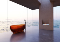 Прозрачная ванна ABBER Kristall AT9703Opal коричневая - Gidratop.ru изображение