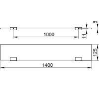 Полка Keuco Edition 400 11510015140, 140 см, кристаллин, держатели хром - Gidratop.ru изображение