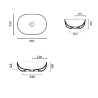 Catalano Sfera Раковина накладная 50*35, цвет белый глянцевый - Gidratop.ru изображение