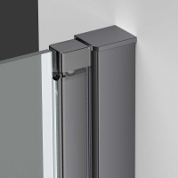 Душевая дверь Alpha VDP-3AL800CLGM , вороненая сталь, стекло прозрачное - Gidratop.ru изображение