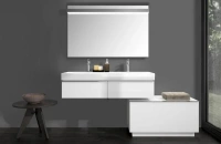 Раковина Geberit iCon 124120000, 120 х 48,5 см, двойная, переливы и отверстия под смесители по центру чаш, белая - Gidratop.ru изображение