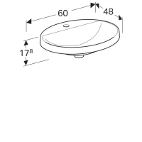 Раковина Geberit Variform 500.726.01.2, 60 x 48 см, белая - Gidratop.ru изображение