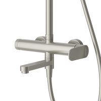 STYLUS-CVD-IN Душевая стойка со смесителем и изливом, сатин - Gidratop.ru изображение