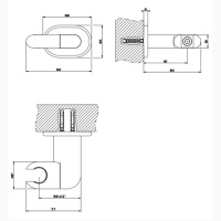 Gessi Goccia держатель душевой лейки поворотный, цвет: черный - Gidratop.ru изображение
