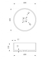 Раковина накладная ABBER Stein AS2612 белая матовая - Gidratop.ru изображение