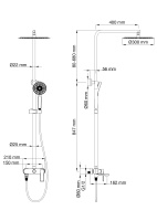 Душевая система WONZON & WOGHAND BRILLIANT, Темный графит (WW-88047079-BGM) - Gidratop.ru изображение