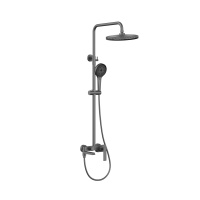 Душевая стойка VSFS-413GM с изливом, вороненая сталь - Gidratop.ru изображение