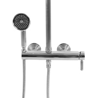 OLIMP-CD-01-L Душевая стойка со смесителем для верхнего и ручного душа, исполнение хром - Gidratop.ru изображение