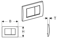 Клавиша смыва Geberit Delta 115.137.21.1 30, хром глянцевый - Gidratop.ru изображение