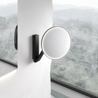 Зеркало косметическое Keuco iLook_move 17612139004, с подсветкой, хром черный шлифованный - Gidratop.ru изображение
