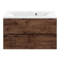 База под раковину Mia 750 подвесная, 2 выкатных ящика soft close, R.Wood - Gidratop.ru изображение