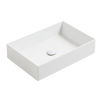 Раковина 60х40 см, без отв., на столешницу, без перелива, цвет: белый матовый - Gidratop.ru изображение