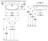 Раковина Villeroy&Boch O.novo 5166 6001 60 х 38 см - Gidratop.ru изображение