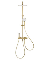 Душевая система с термостатом WONZON & WOGHAND The ONE, Брашированное золото (WW-B3094-BG) - Gidratop.ru изображение