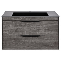 База под раковину Chiara 2D 800 подвесная, 2 выкатных ящика soft-close, G.Stone - Gidratop.ru изображение