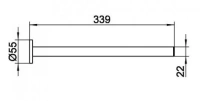 Полотенцедержатель Keuco Plan 14923 010000 34 см, одинарный, хром - Gidratop.ru изображение