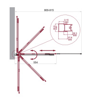 Душевая шторка на ванну BelBagno LUCE-VF-11-90/145-C-NERO - Gidratop.ru изображение