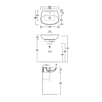 Раковина 60х46 см, 1 отв., цвет: белый - Gidratop.ru изображение