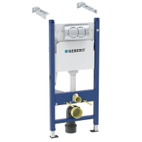 Инсталляция Geberit Duofix Delta для унитаза крепежом и с кнопкой Delta 21 хром, 458.149.21.1 - Gidratop.ru изображение