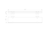 Стеклянная полка для ванной WONZON & WOGHAND POLO, Темное золото (WW-8927-DG) - Gidratop.ru изображение