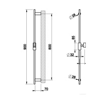 Gessi Ingranaggio штанга для душа, цвет: хром - Gidratop.ru изображение
