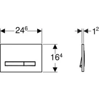 Клавиша Geberit Sigma Type 50 115.671.JX.2, клавиши - хромированный черный, панель - черный орех - Gidratop.ru изображение