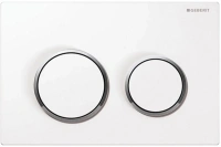 Кнопка Geberit Omega Type 20 115.085.KJ.1, белая, глянцевый хром - Gidratop.ru изображение