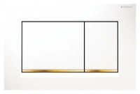 Кнопка смыва Geberit Sigma Type 30 115.883.KK.1, белый/золото пластик - Gidratop.ru изображение